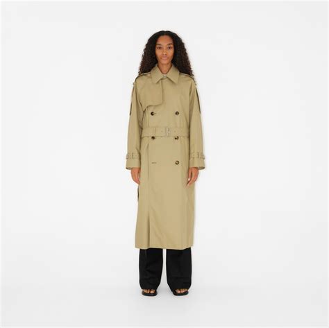 Long Gabardine Castleford Trench Coat in Hunter 